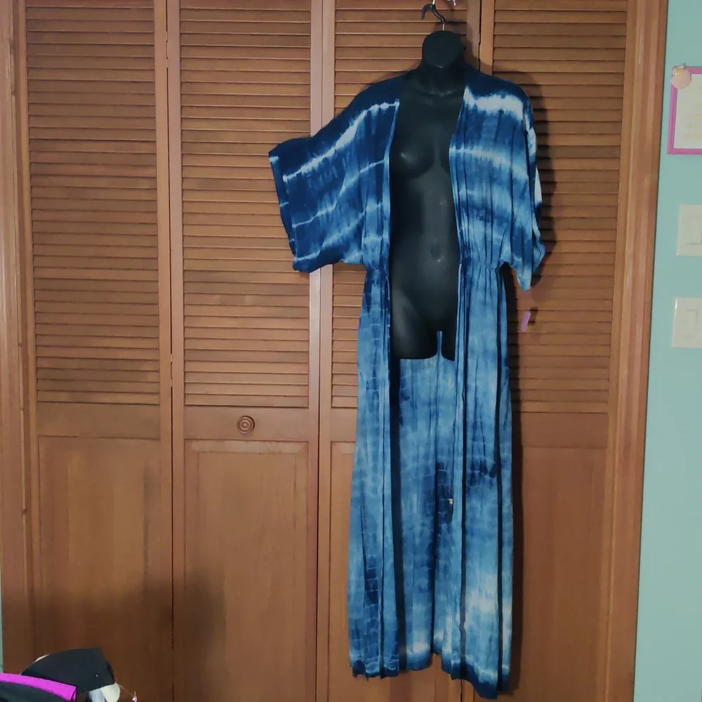 Boho tie dye kimono duster - Picture 4 of 7